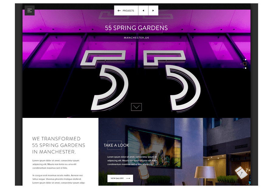 Sandummer created the website for construction company ARCO to present their services
